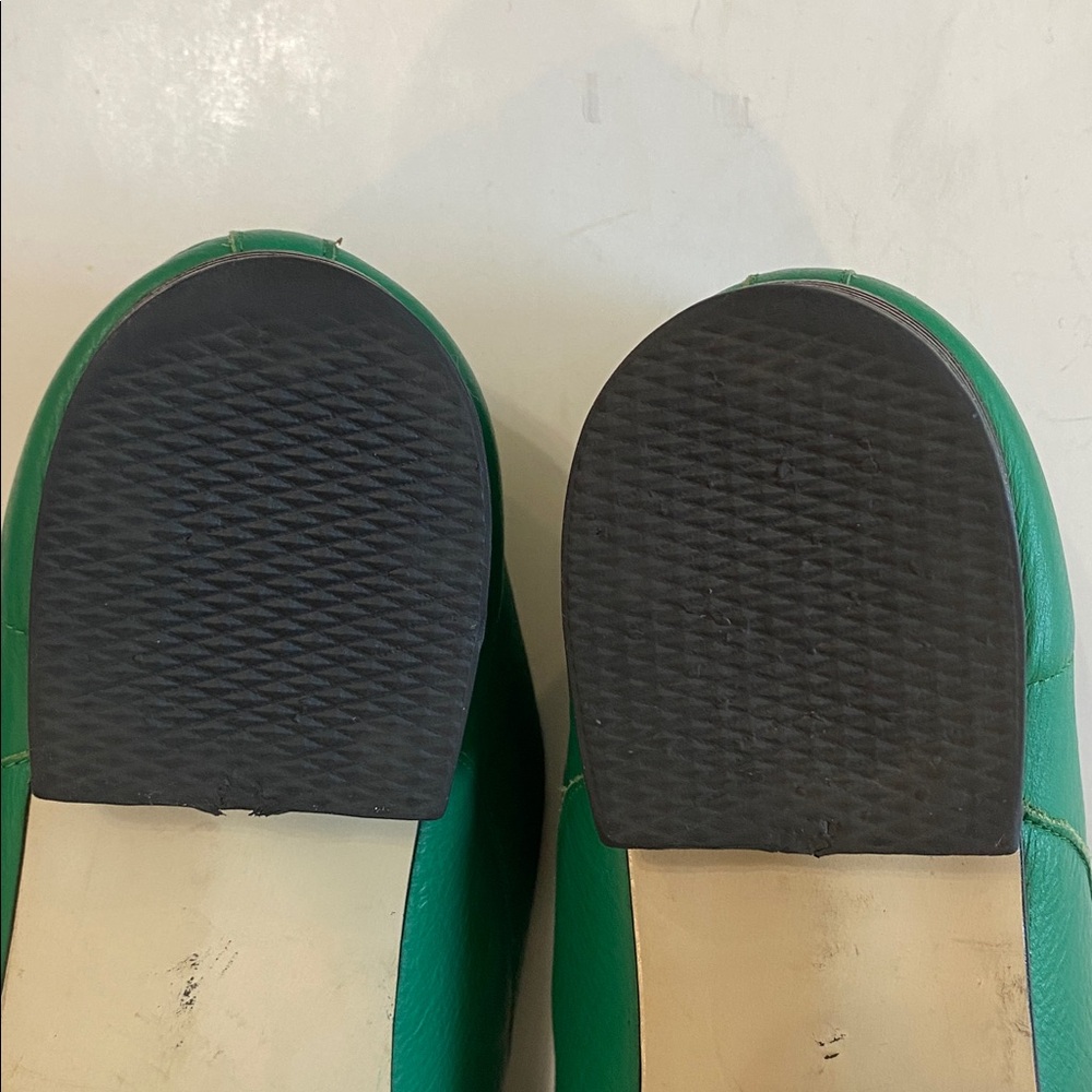 American Apparel Vintage Bobby Leather Lace-up Shoe Loafers Size 9 Green - Picture 14 of 16